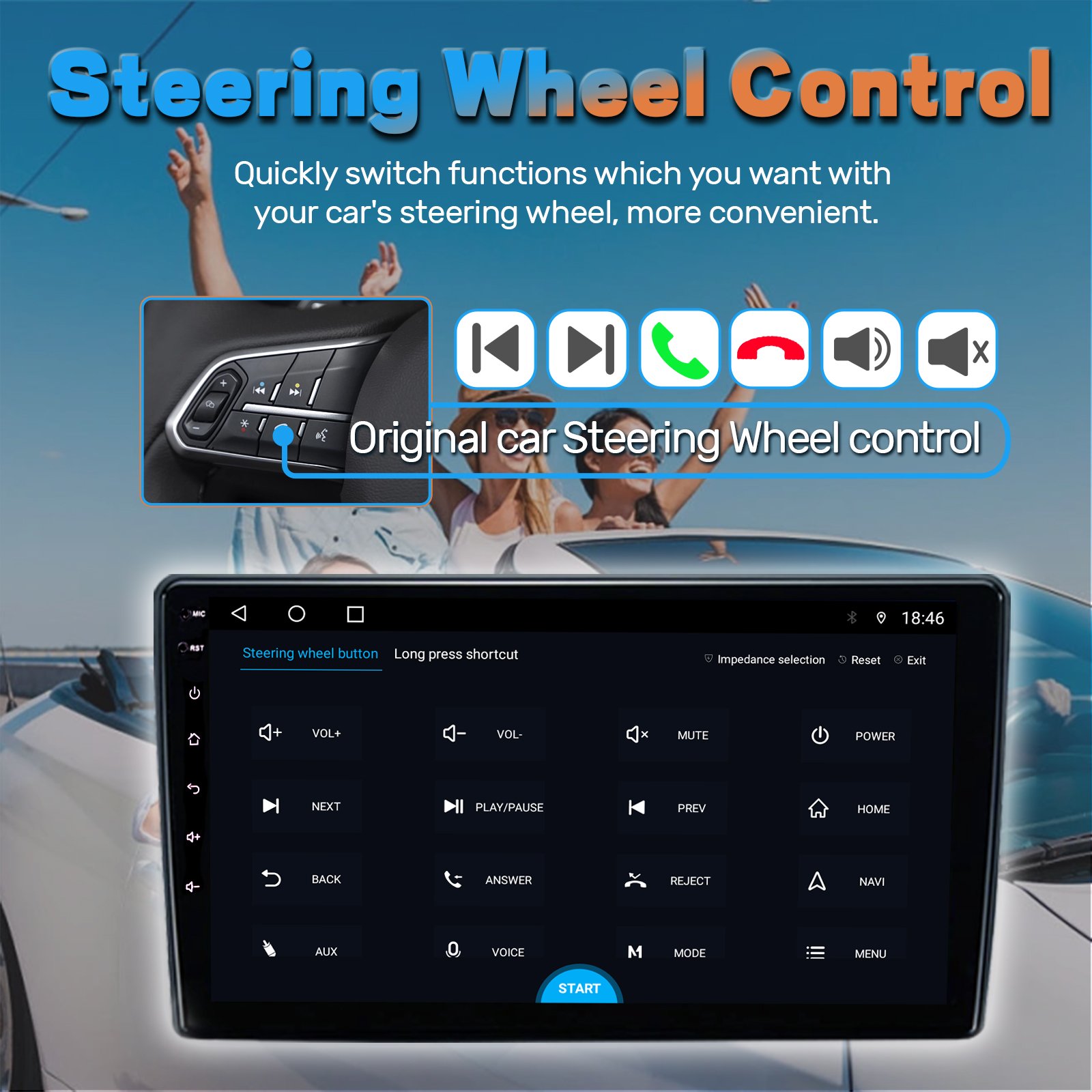 Chevrolet Silverado 10.1" Car DVD Player 2014-2018 Car Radio Android13 2+64g Universal Car Radio Android Simple 8 Inch Support