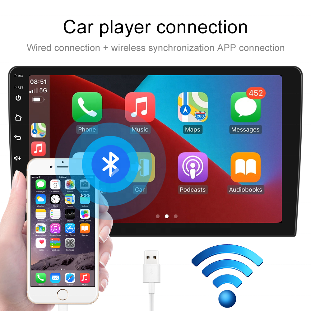 Podofo 9'' 2 Din Android CarPlay & Android Auto Car Radio For Nissan NV200 2014 GPS WIFI Hifi Audio FM RDS BT Car DVD Player