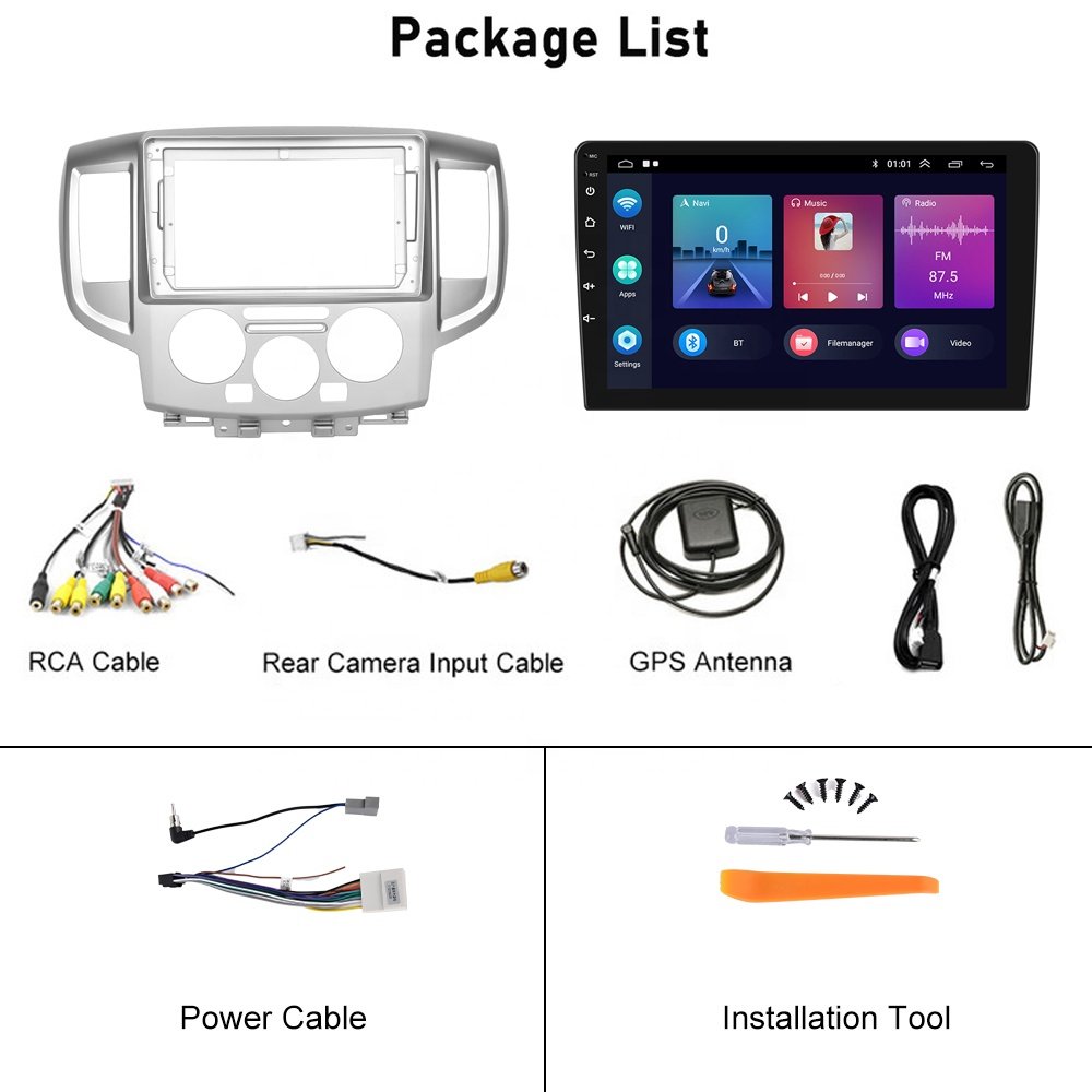 Podofo 9'' 2 Din Android CarPlay & Android Auto Car Radio For Nissan NV200 2014 GPS WIFI Hifi Audio FM RDS BT Car DVD Player