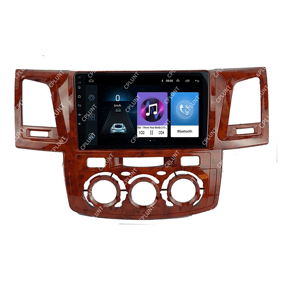 Car DVD Player Frame For TOYOTA FORTUNER HILUX VIGO 2005-2006 AT MC MAHOGANY 9INCH Android radio Farme stereo
