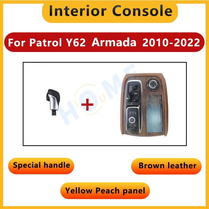 Android12 Wireless Carplay Digital Cluster interior console decorated with handles and panels Nissan Patrol Y62 Amanda