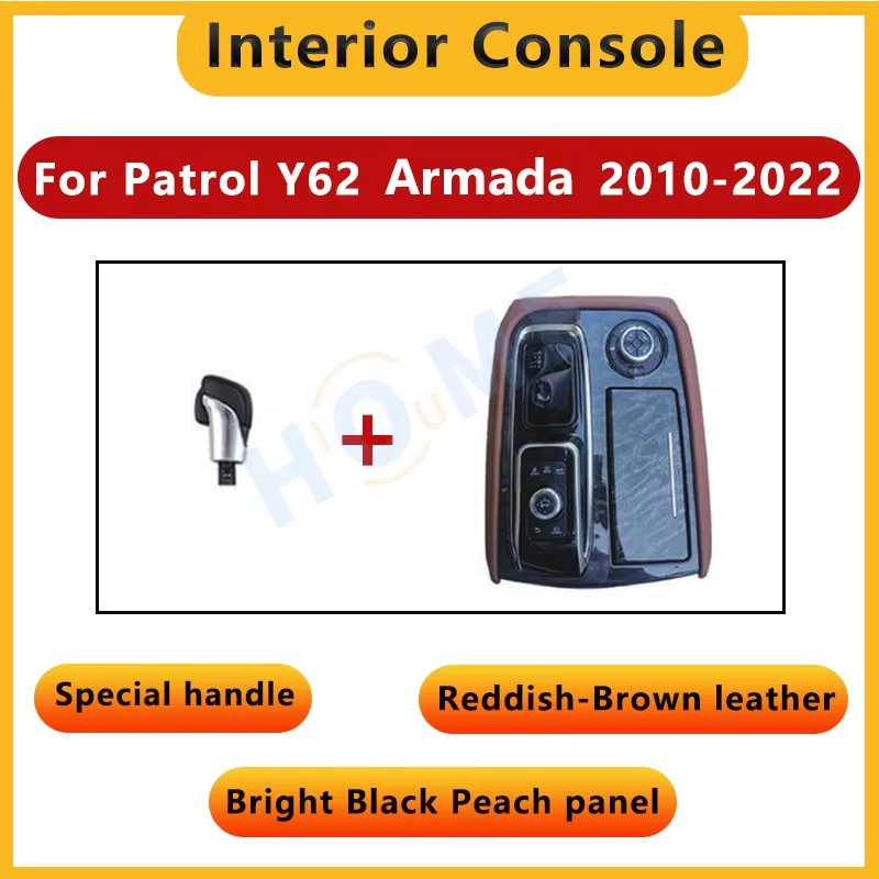 Android12 Wireless Carplay Digital Cluster interior console decorated with handles and panels Nissan Patrol Y62 Amanda