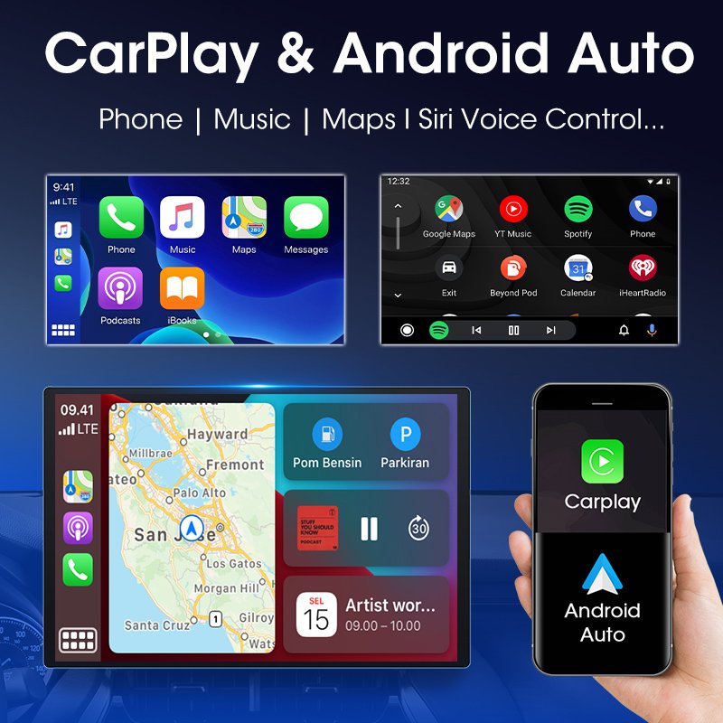 Android 13" inch 2 Din Car Radio 1920*1200P QLED Universal Multimedia Stereo Video Player Head