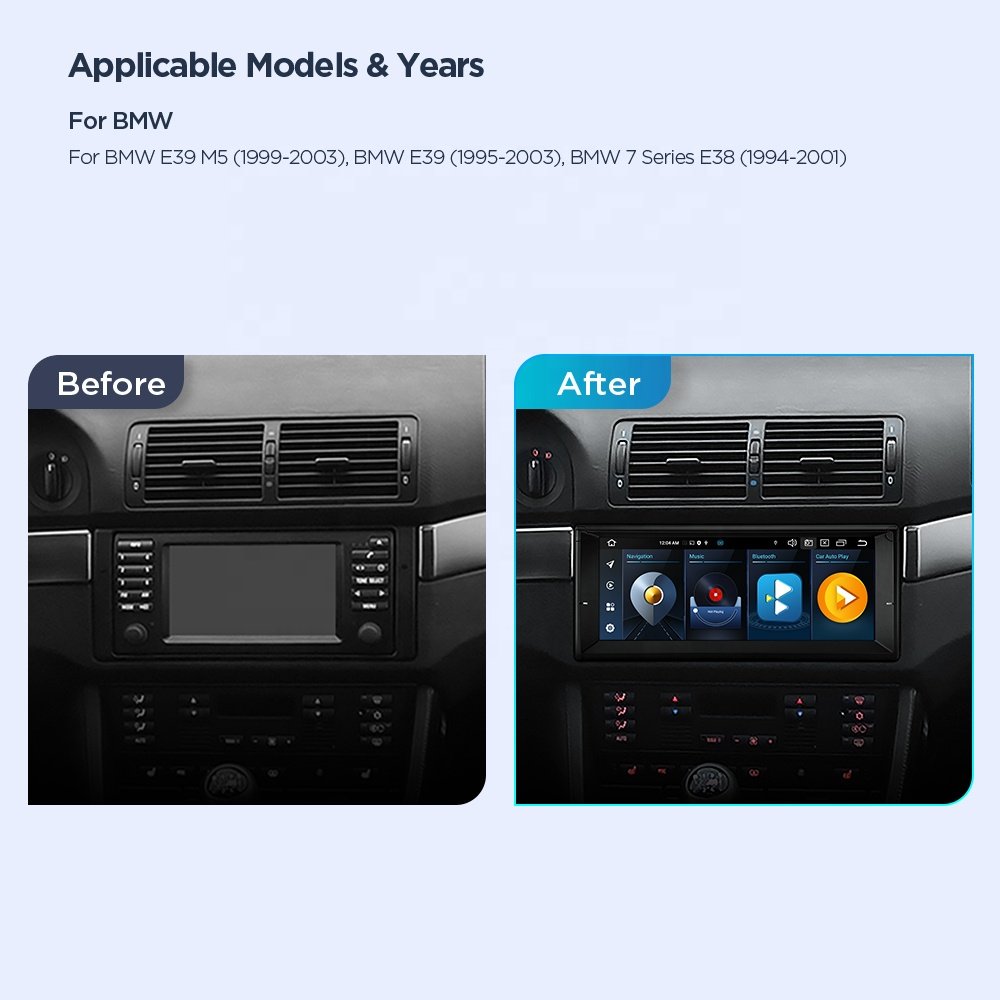XTRONS 10.25" Android 12 Autoradio Carplay AA 4G LTE WIFI Car Stereo For BMW E39 E38 Radios Para Autos Con Pantalla 1 Din