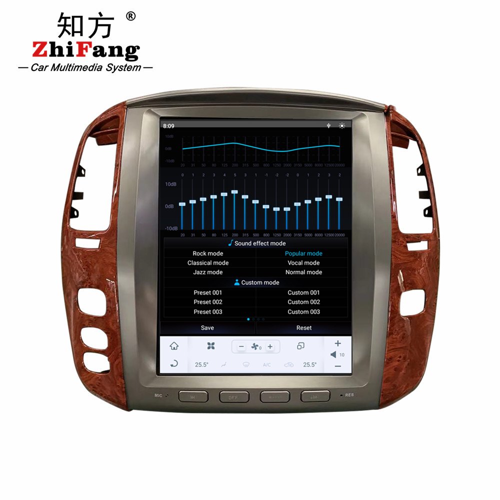 12.1" Android 11 Vertical Tesla Car Stereo Video DVD Player GPS Navigation Android Car Radio For Lexus LX470 2004-2006