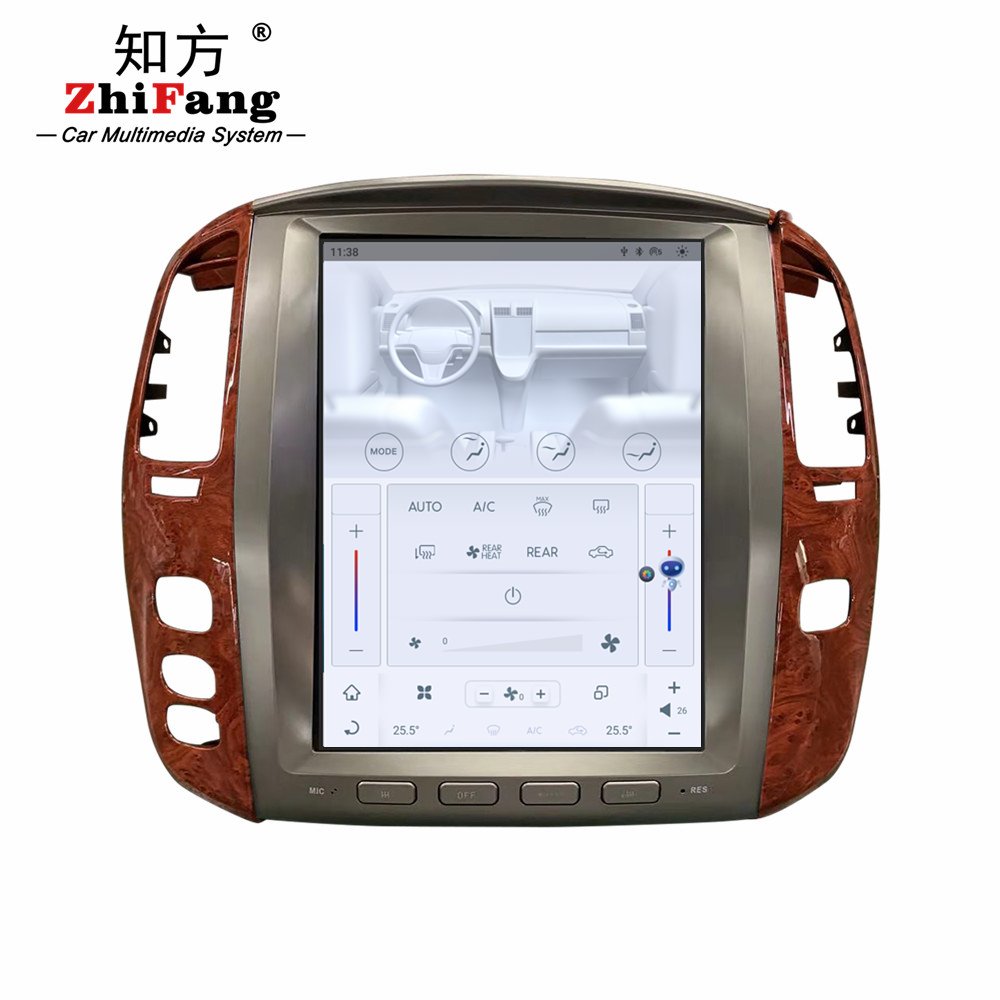 12.1" Android 11 Vertical Tesla Car Stereo Video DVD Player GPS Navigation Android Car Radio For Lexus LX470 2004-2006