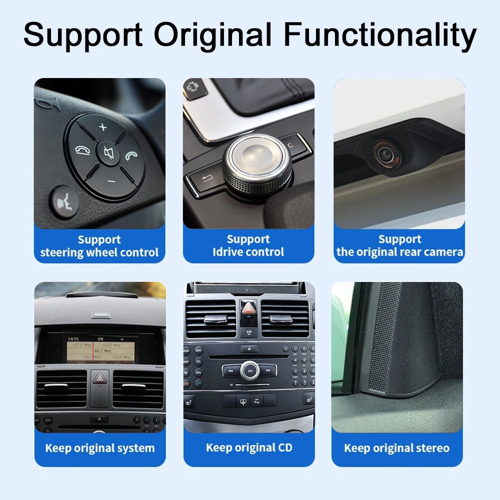 Car Play Screen Wireless Portable Apple Carplay Car Stereo 10.25 Inch Stereo Compatible with Android Auto and CarPlay