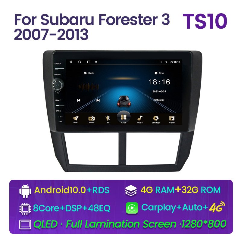 MEKEDE 1280*800 SWC For Subaru Forester 3 SH 2007 2013 Car Radio Multimedia Video Player Navigation GPS Android 10.0 No 2din dvd