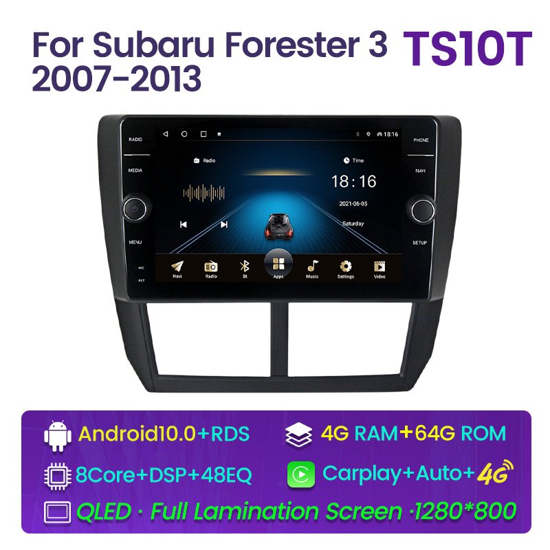 MEKEDE 1280*800 SWC For Subaru Forester 3 SH 2007 2013 Car Radio Multimedia Video Player Navigation GPS Android 10.0 No 2din dvd