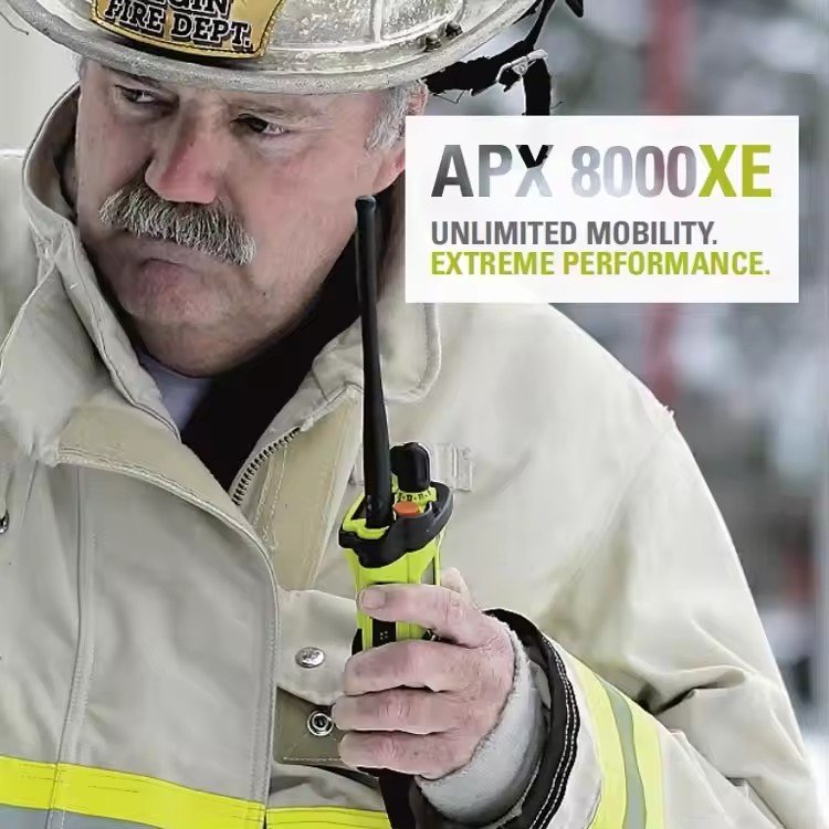 APX8000 P25 Portable Handheld DMR Two-Way Intercom Radio 10W Output Power with GPS Support for Public Safety & Outdoor Use