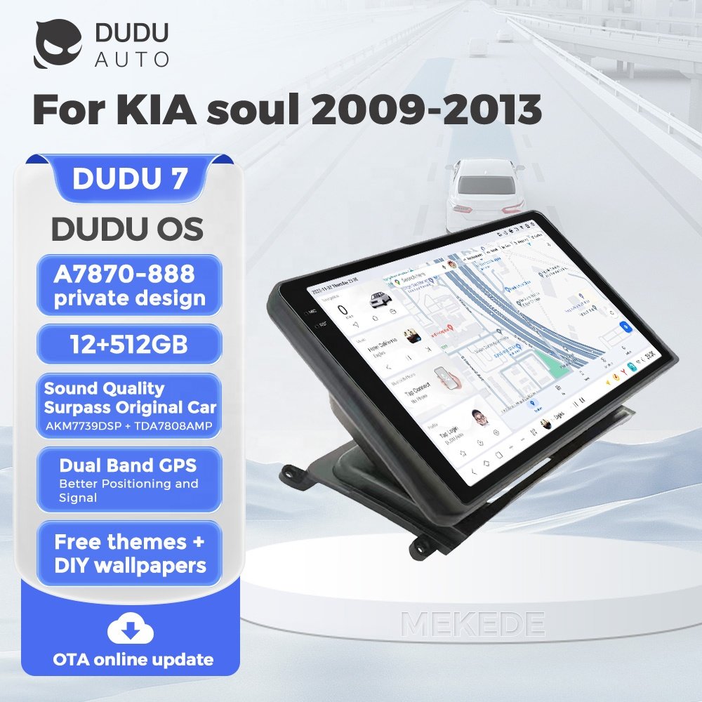 Mekede DUDU7 auto electronics Android Screen Multimedia dsp fm support dudu dab dvr dvd bt map for KIA soul 2009-2013