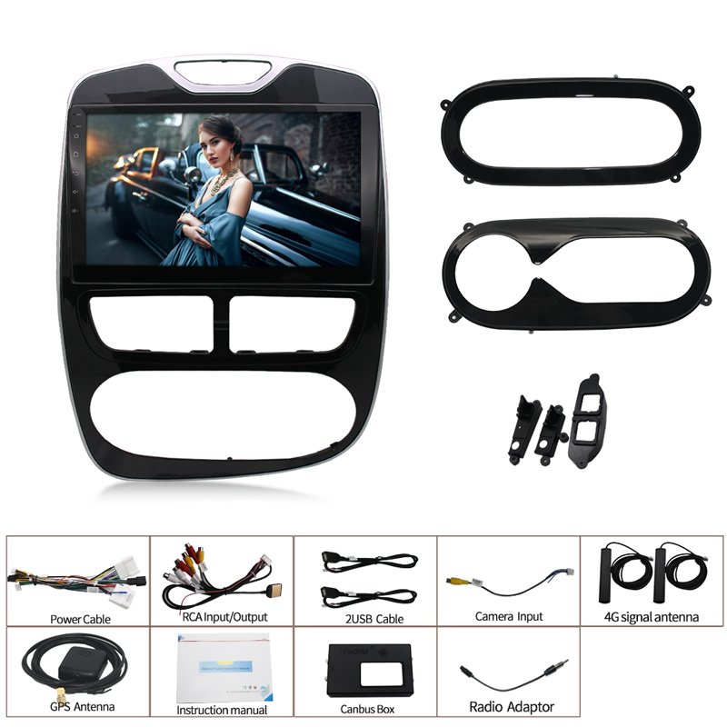 4+64GB Android 10 8core DSP Car Video 2 Din Car DVD For Renault Clio 2013-2015 Carplay Car Dvd Player GPS Navigation