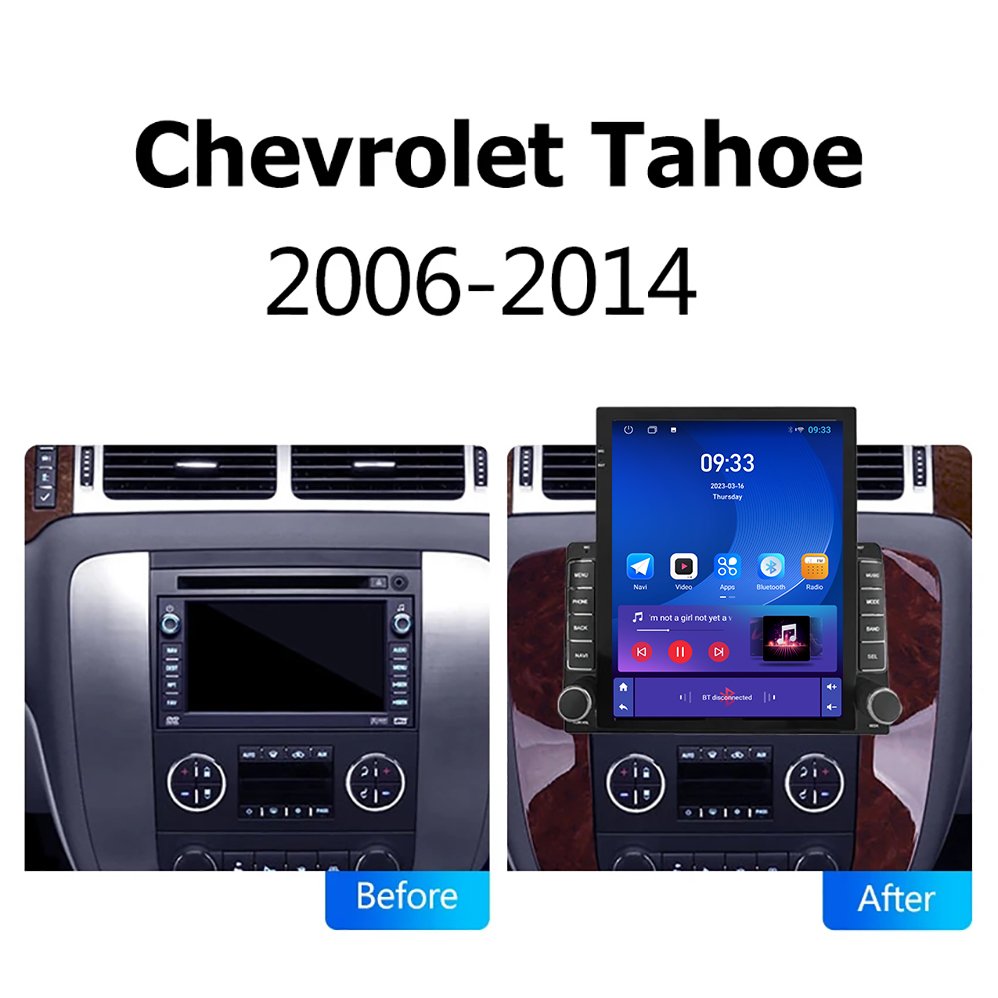 9.7"Tesla Vertical Screen car radio player For GMC Yukon Chevrolet Tahoe Suburban 2006-2014 Carplay ANDROID Auto GPS head unit