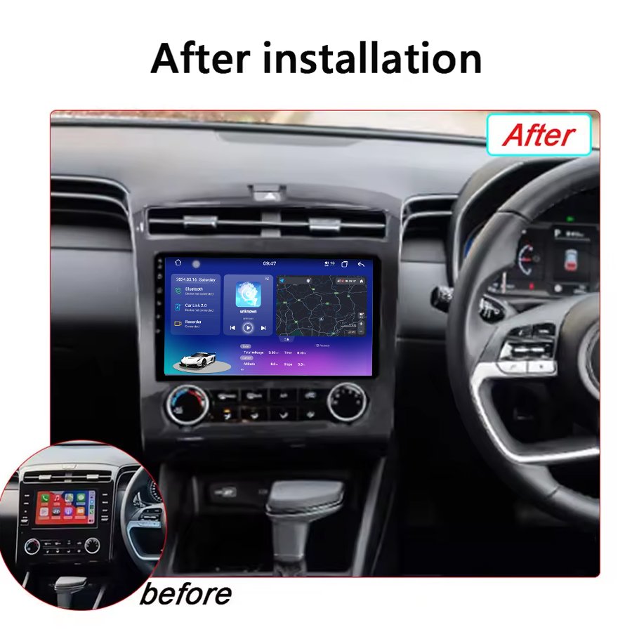 Android 13 8Core 12+512GB Car Radio For Hyundai Tucson IX35 2021 2022 2023 2024 WIFI Carplay Auto DSP QLED Screen Car Stereo
