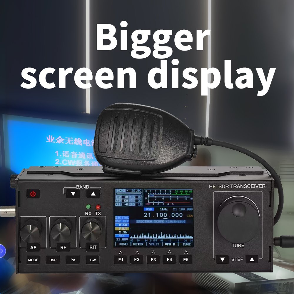 HF SDR Transceiver RS-918 15W CB Radio 27MHz AM FM CW SSB FREE-DV RX 2MHZ-30MHZ TX ALL HAM HF BANDS Software Defined Radio