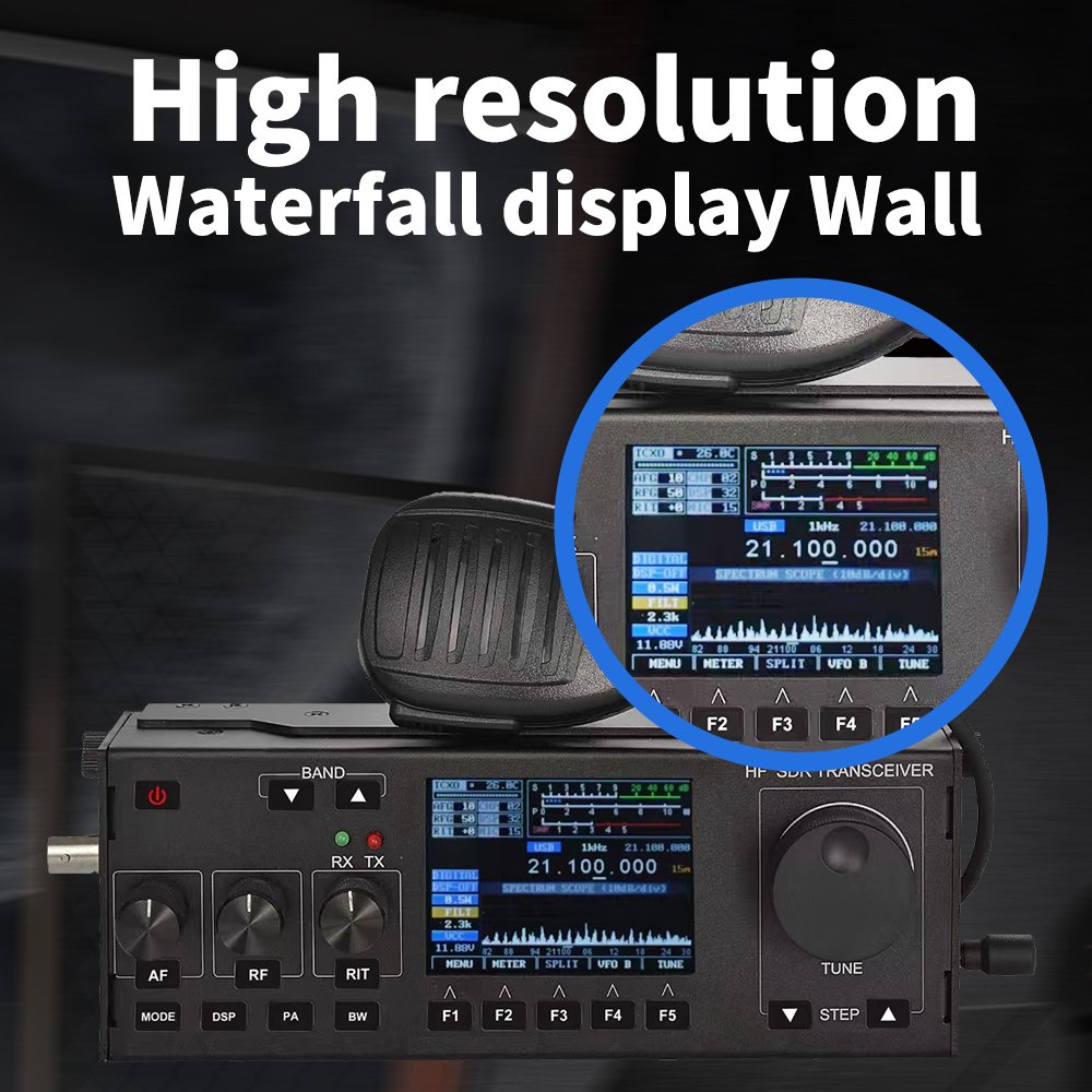 HF SDR Transceiver RS-918 15W CB Radio 27MHz AM FM CW SSB FREE-DV RX 2MHZ-30MHZ TX ALL HAM HF BANDS Software Defined Radio