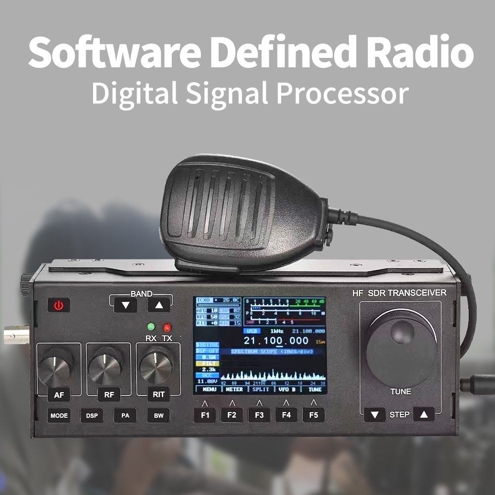 HF SDR Transceiver RS-918 15W CB Radio 27MHz AM FM CW SSB FREE-DV RX 2MHZ-30MHZ TX ALL HAM HF BANDS Software Defined Radio