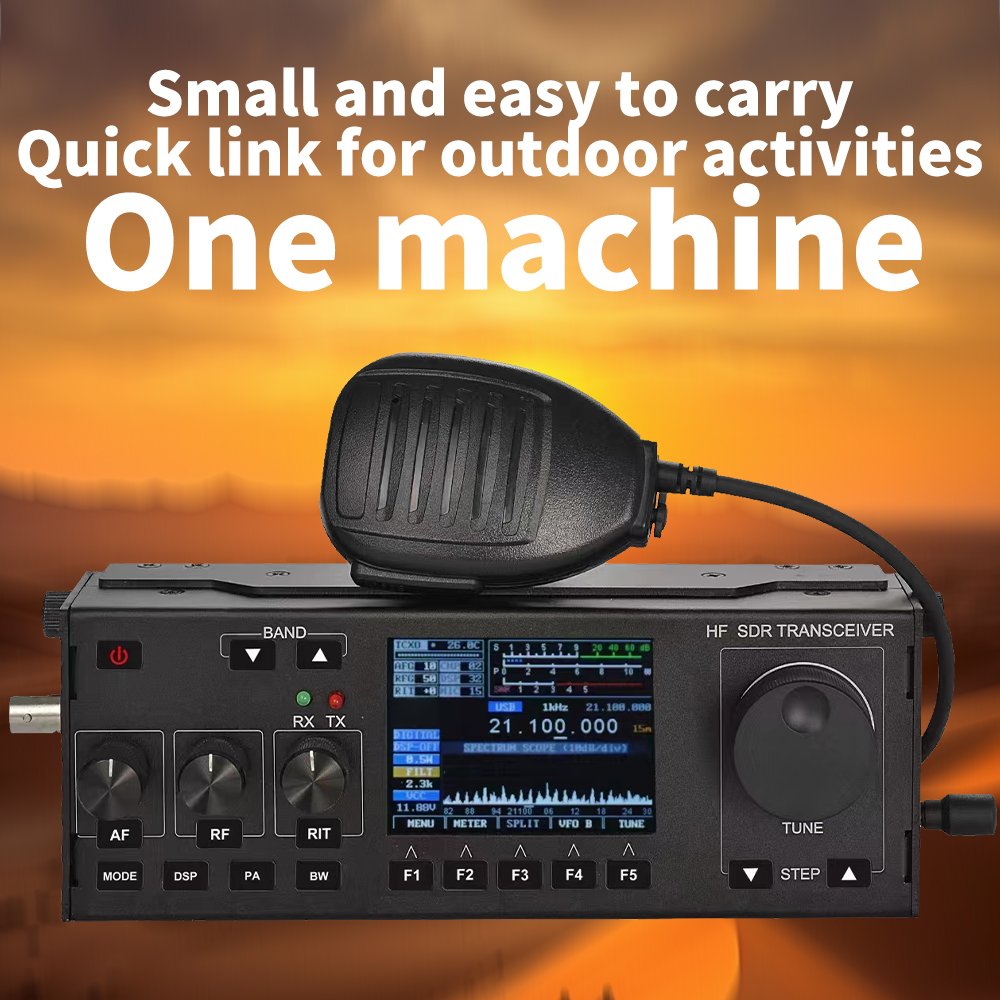 HF SDR Transceiver RS-918 15W CB Radio 27MHz AM FM CW SSB FREE-DV RX 2MHZ-30MHZ TX ALL HAM HF BANDS Software Defined Radio