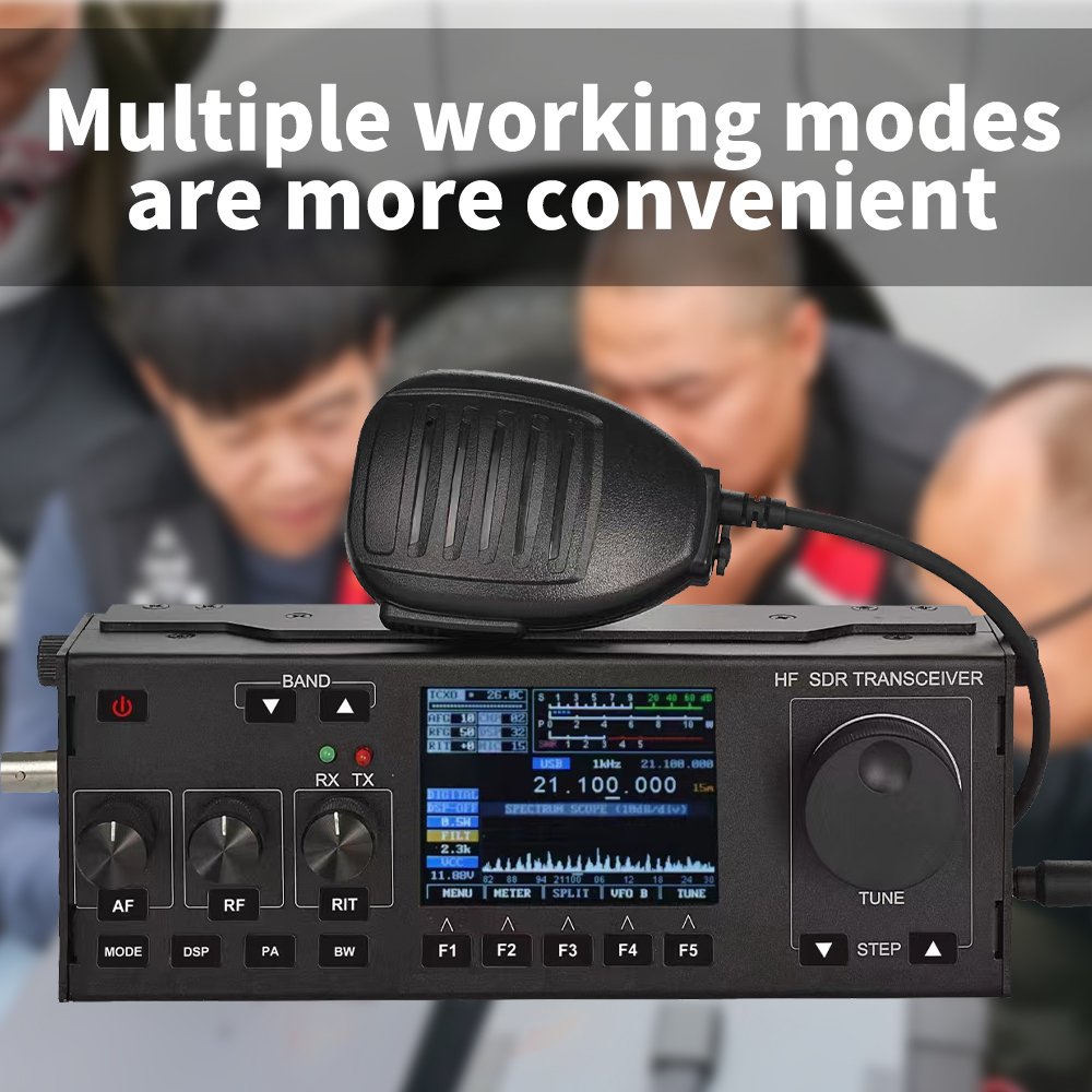 HF SDR Transceiver RS-918 15W CB Radio 27MHz AM FM CW SSB FREE-DV RX 2MHZ-30MHZ TX ALL HAM HF BANDS Software Defined Radio