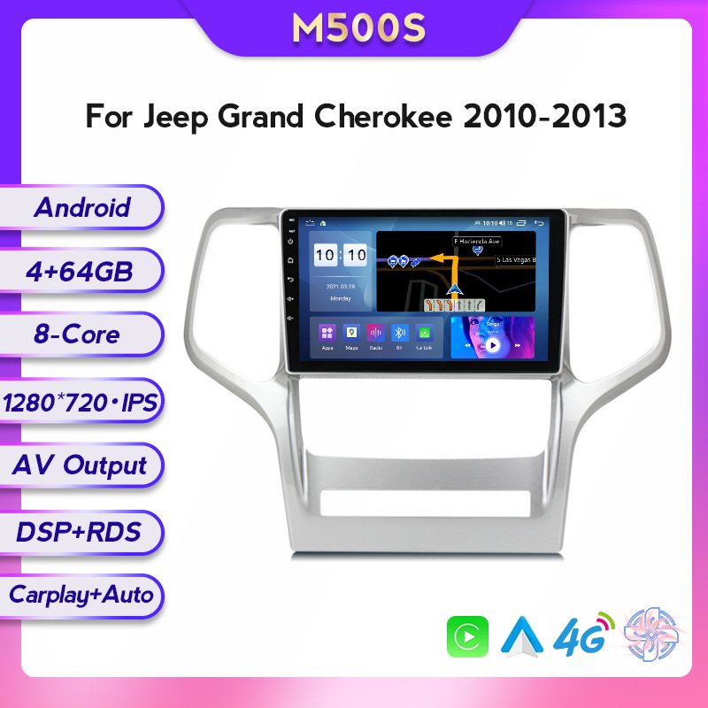 MEKEDE Android DSP 4G LTE WIFI 6GB+128GB for Jeep Grand Cherokee 2010 2011 2012 2013 radio player Car-play Auto IPS Screen