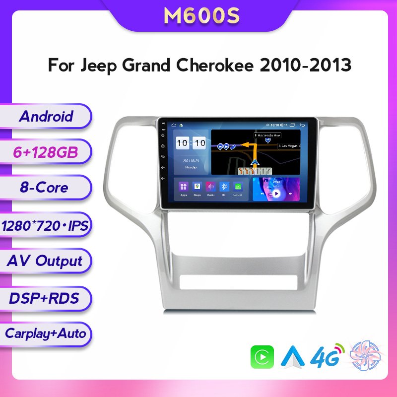 MEKEDE Android DSP 4G LTE WIFI 6GB+128GB for Jeep Grand Cherokee 2010 2011 2012 2013 radio player Car-play Auto IPS Screen