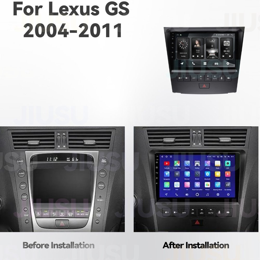 Android 12 Car Radio GPS Navigation DVD Player Stereo Multimedia Audio System for Lexus GS GS300 350 400 430 450H 460 2004-2011
