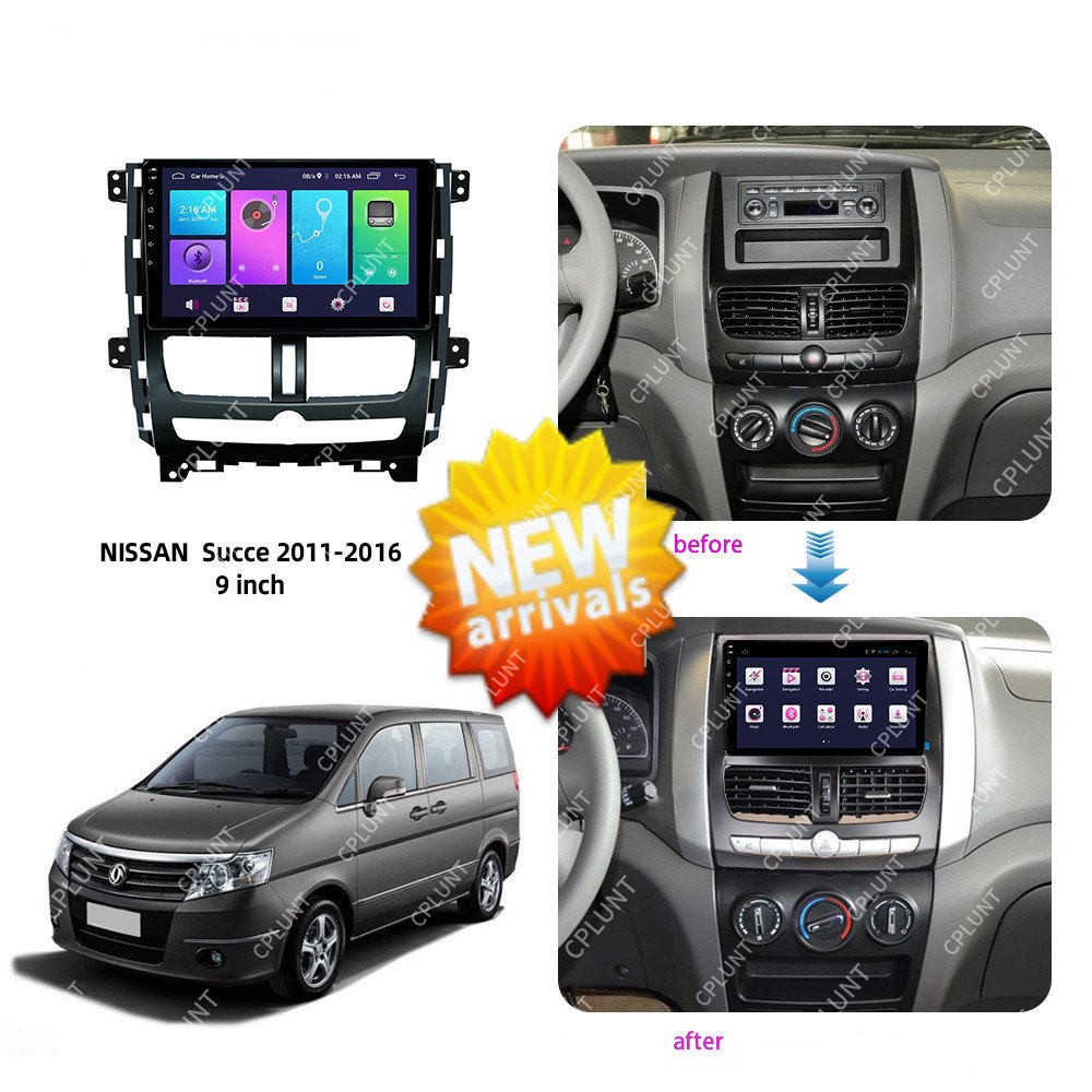Car DVD Player Frame FOR NISSAN SUCCE 2011-2016 9INCH Touch screen Android radio Farme stereo