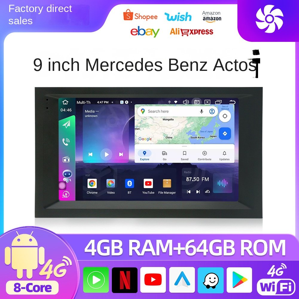Large Screen Android Car Navigation Radio Reversing Image Integration Dashboard CarPlay