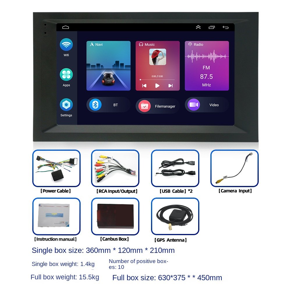 Large Screen Android Car Navigation Radio Reversing Image Integration Dashboard CarPlay
