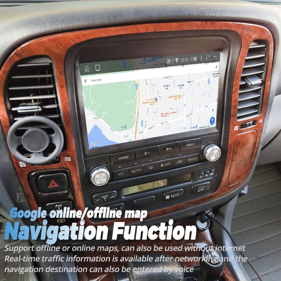 QLED 1920*720 8G+256G Car Radio Multimedia For Toyota Land Cruiser LC100 Lexus LX 470 1998-2002 Stereo CarPlay Autoradio GPS 4G