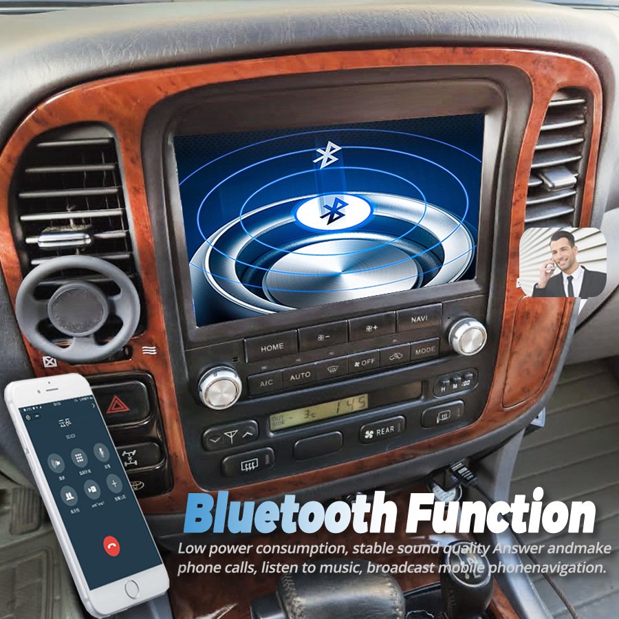 QLED 1920*720 8G+256G Car Radio Multimedia For Toyota Land Cruiser LC100 Lexus LX 470 1998-2002 Stereo CarPlay Autoradio GPS 4G