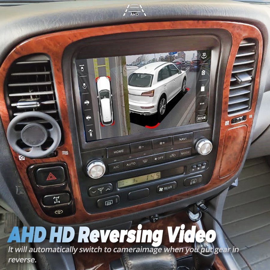 QLED 1920*720 8G+256G Car Radio Multimedia For Toyota Land Cruiser LC100 Lexus LX 470 1998-2002 Stereo CarPlay Autoradio GPS 4G