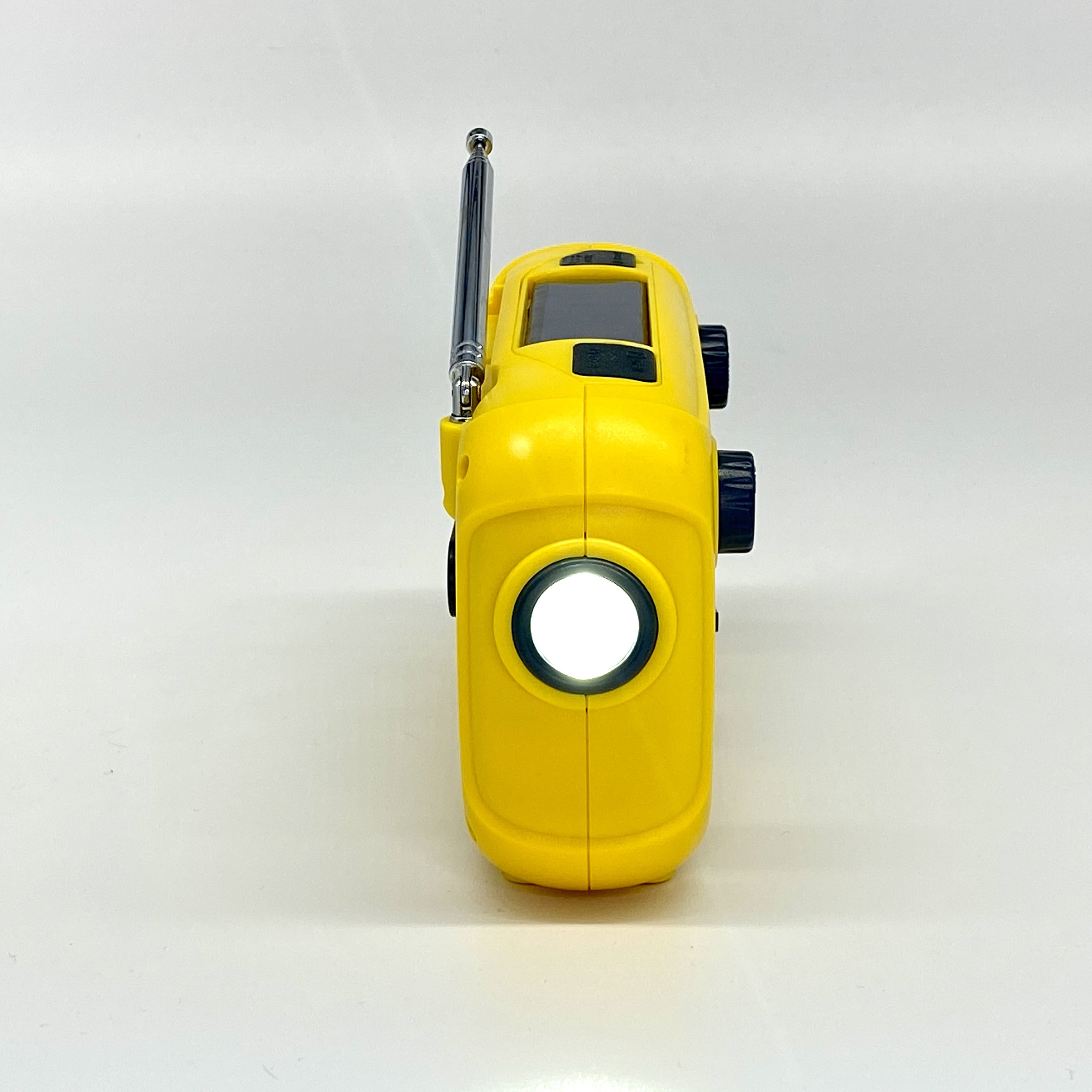 Emergency hand crank solar digital radio with time display SOS ,FM ,mp3 player, Led torch , phone charger ,TF wireless