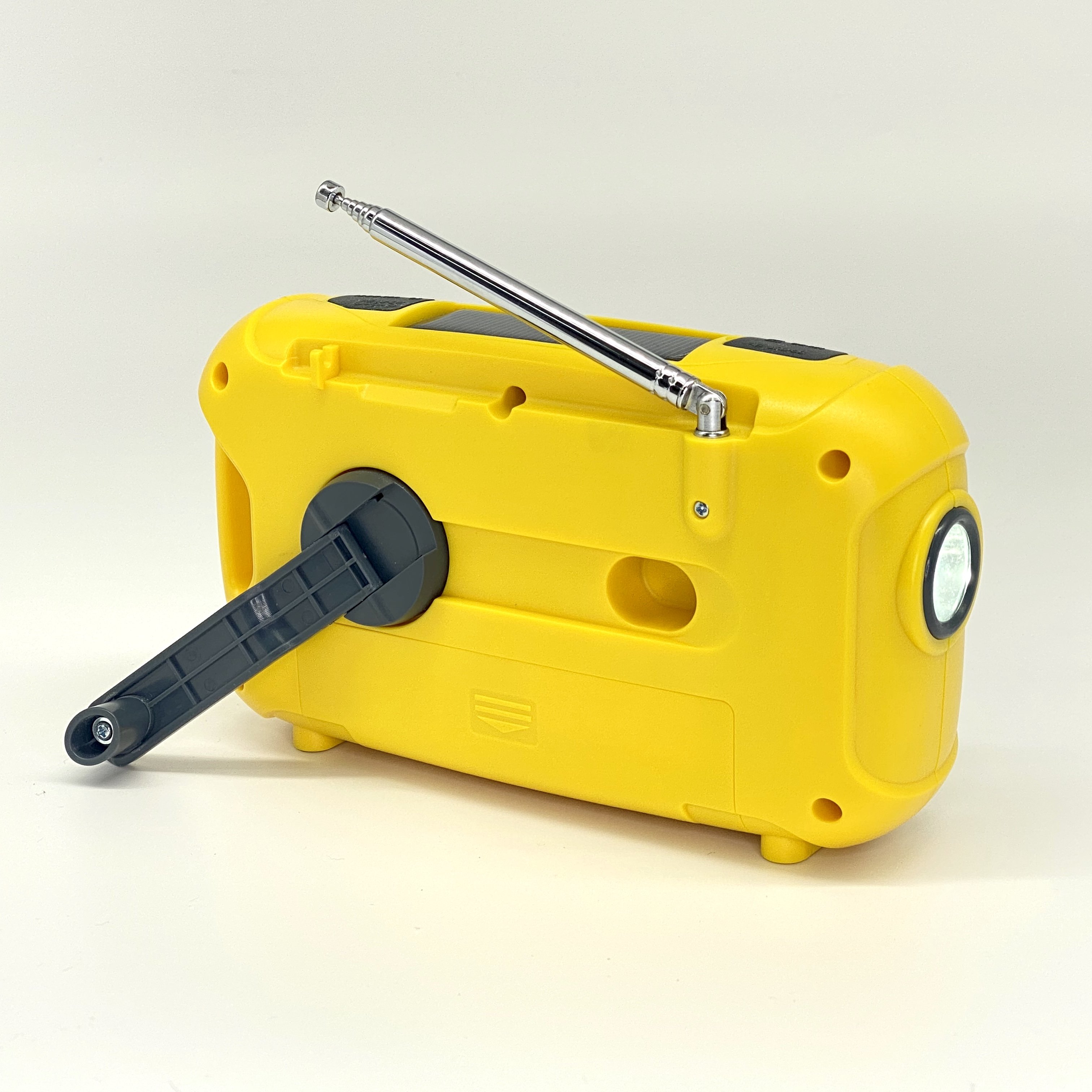 Emergency hand crank solar digital radio with time display SOS ,FM ,mp3 player, Led torch , phone charger ,TF wireless