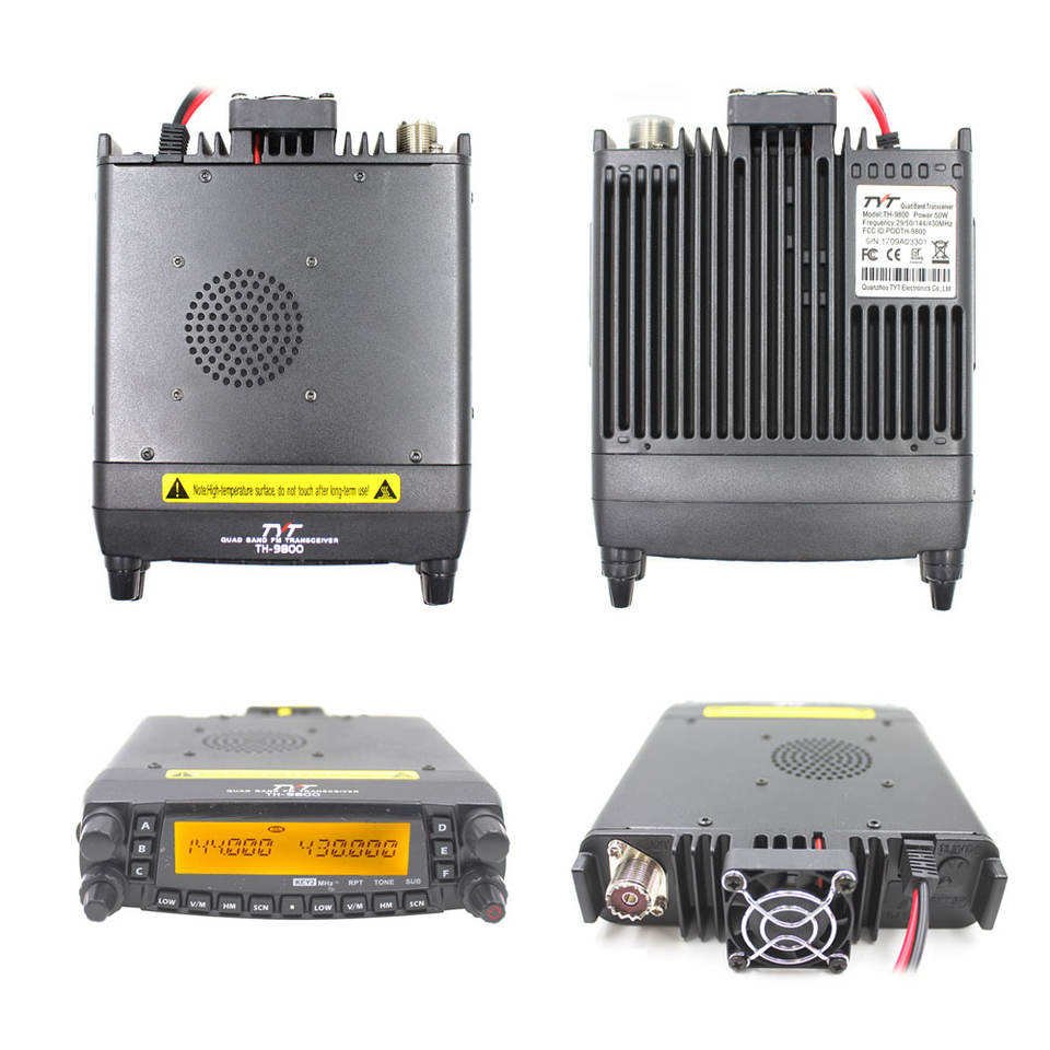 TYT TH-9800 50W quad band mobile radio two way radio 29/50/144/430 mHz car radio TYT TH-9800 Transceiver base station