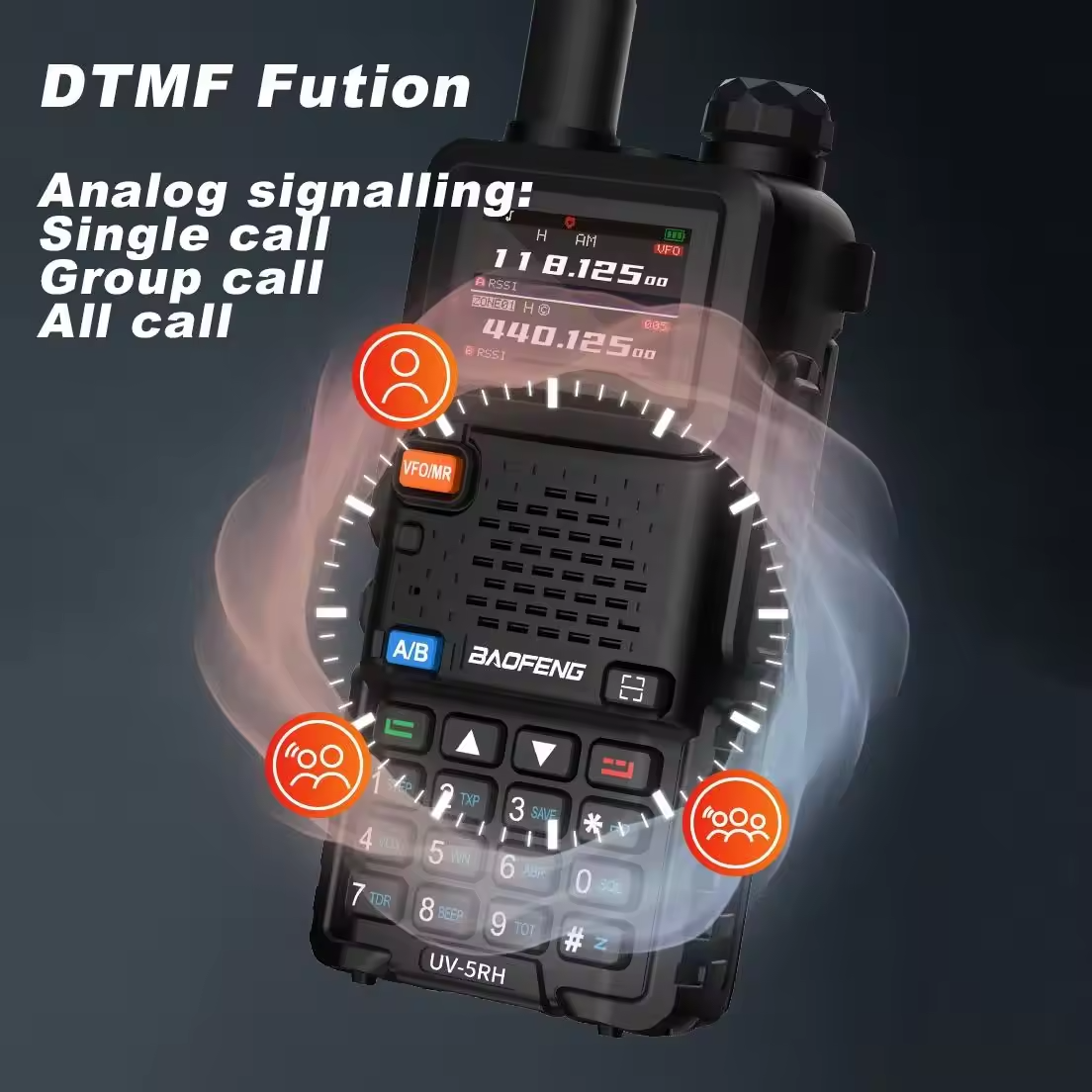 Wholesale baofeng UV-5RH Air Band Six Bands 10W 999CH Type-C FM AM Two Way Portable Radio HF Transceiver Walkie Talkie UV-5RH