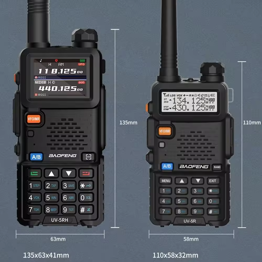 Wholesale baofeng UV-5RH Air Band Six Bands 10W 999CH Type-C FM AM Two Way Portable Radio HF Transceiver Walkie Talkie UV-5RH