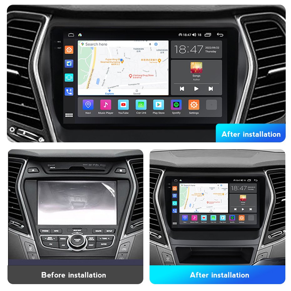 MEKEDE line driver rca DSP crossover rca car audio system for Hyundai IX45 2013-2017 car audio system for suzuki sx4
