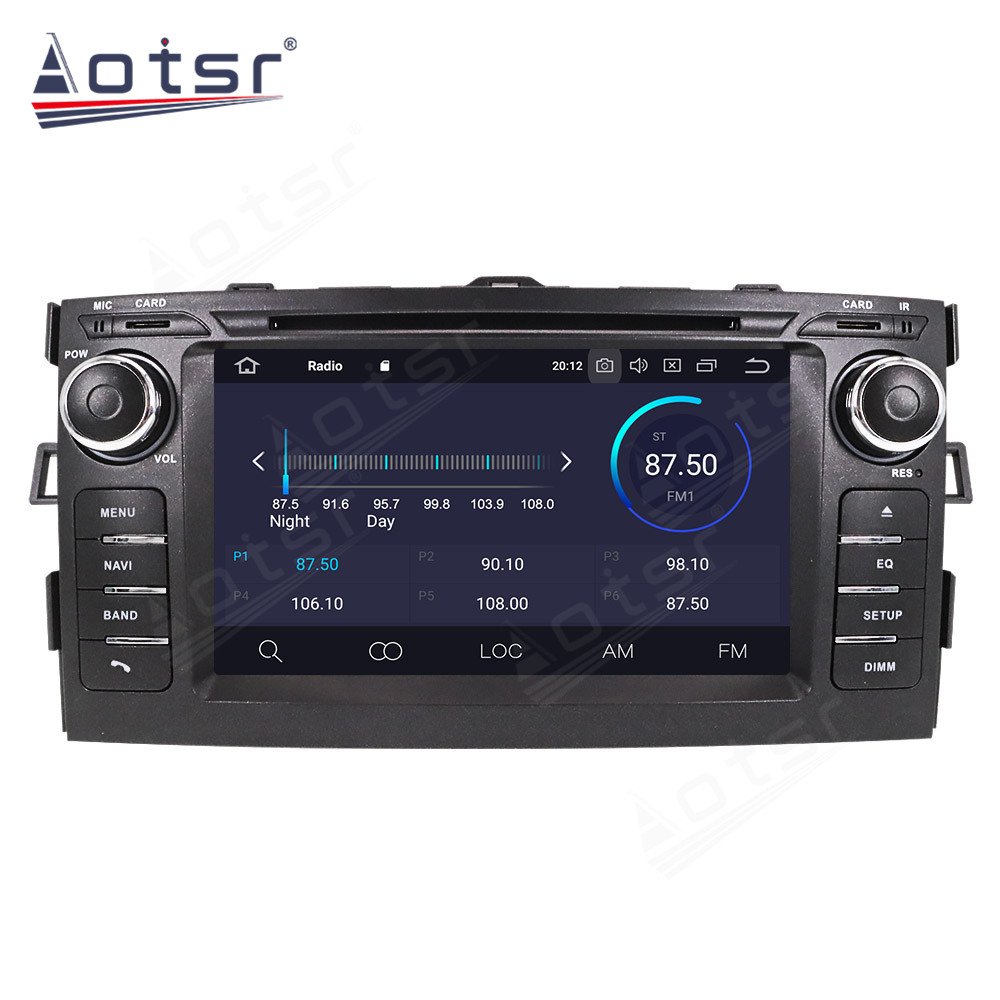Android Touch Screen Car Video Radio Stereos DVD Player Multimedia System For Toyota Auris 2006-2012 GPS Navigation