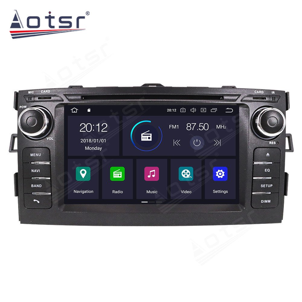 Android Touch Screen Car Video Radio Stereos DVD Player Multimedia System For Toyota Auris 2006-2012 GPS Navigation