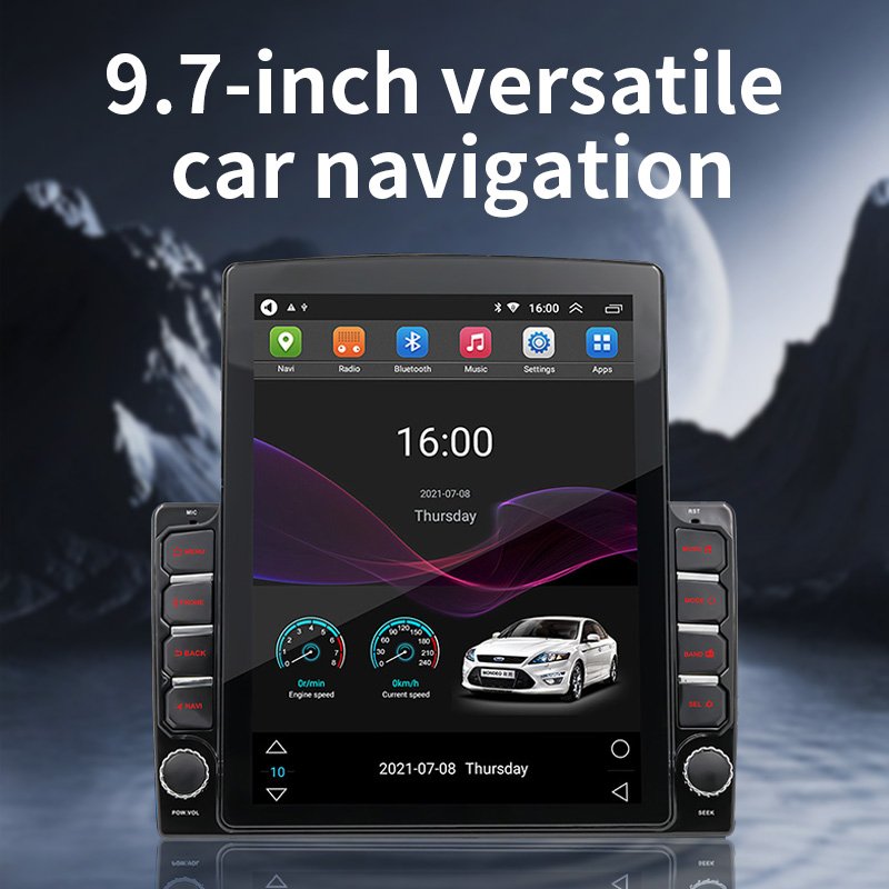 Android Universal 9.7" 2.5D HD IPS Touch screen Vertical WIFI Bluetooth USB GPS Navigation Multimedia System Car Radio
