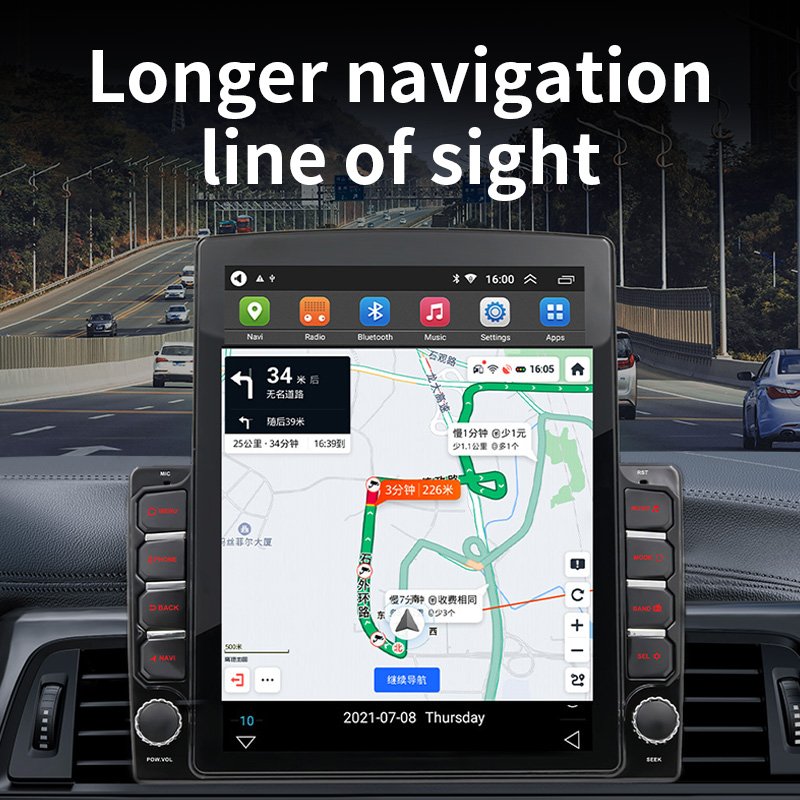 Android Universal 9.7" 2.5D HD IPS Touch screen Vertical WIFI Bluetooth USB GPS Navigation Multimedia System Car Radio