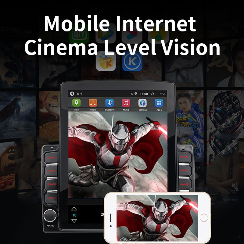 Android Universal 9.7" 2.5D HD IPS Touch screen Vertical WIFI Bluetooth USB GPS Navigation Multimedia System Car Radio