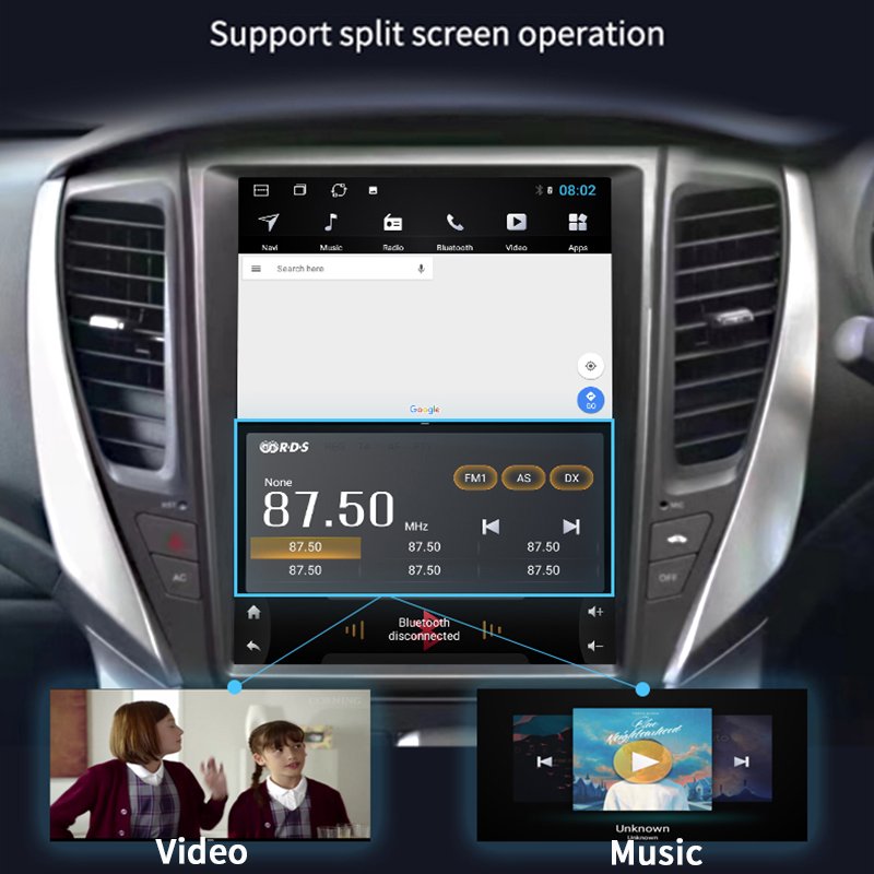 9.7" Android Vertical Screen Tesla Style Car Radio For Nissan Navara Terra NP300 Carplay GPS Navigation Multimedia