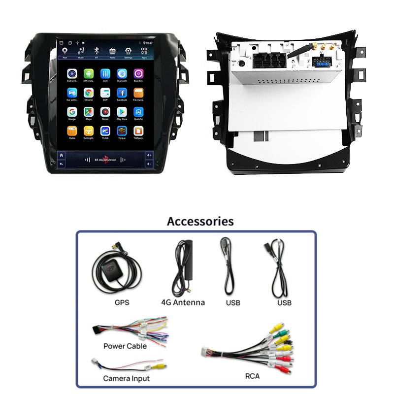 9.7" Android Vertical Screen Tesla Style Car Radio For Nissan Navara Terra NP300 Carplay GPS Navigation Multimedia