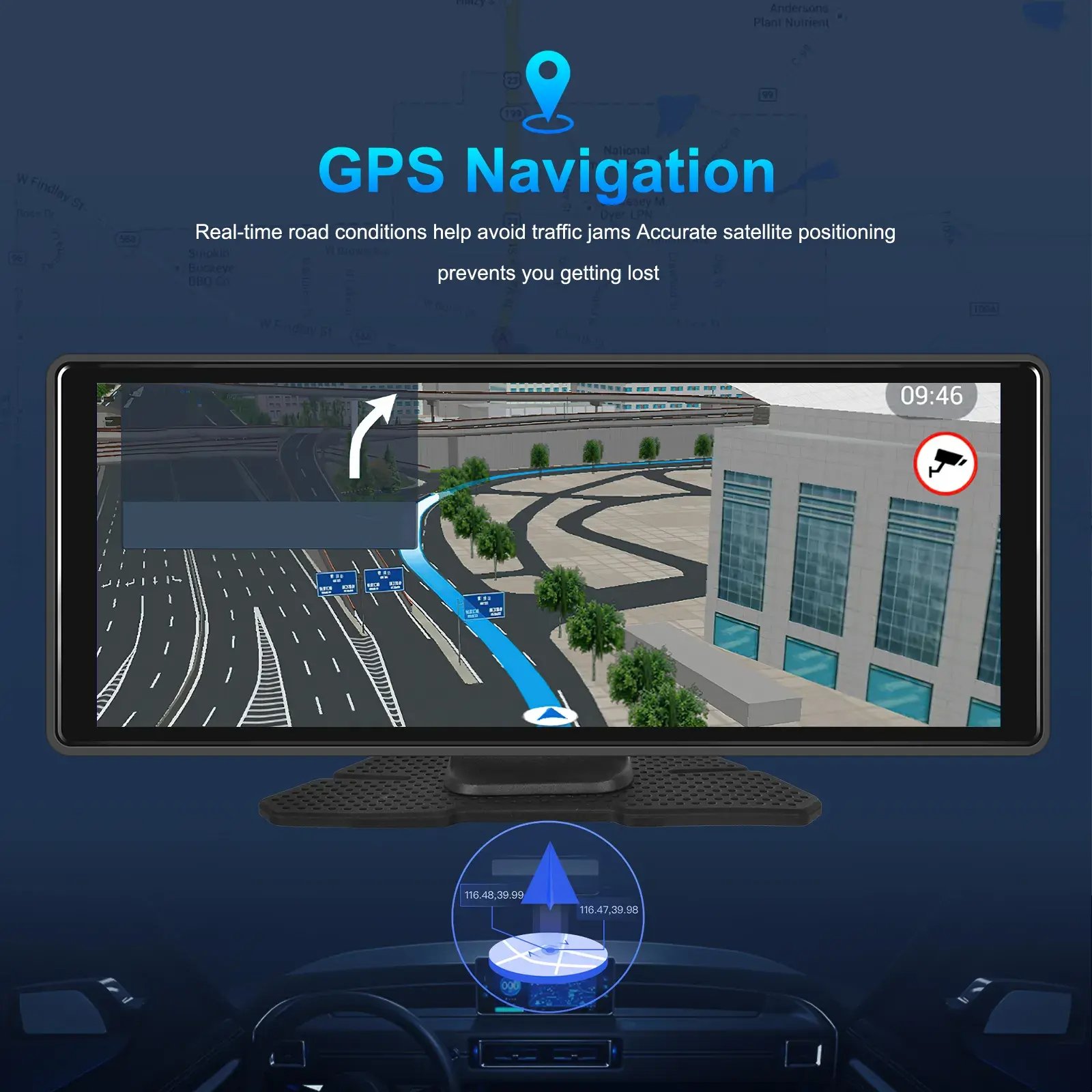 Universal Portable 10.26 Inch Car Stereo Carplay Android Auto Car Stereo DVD Degree Rotation Player Car Radio