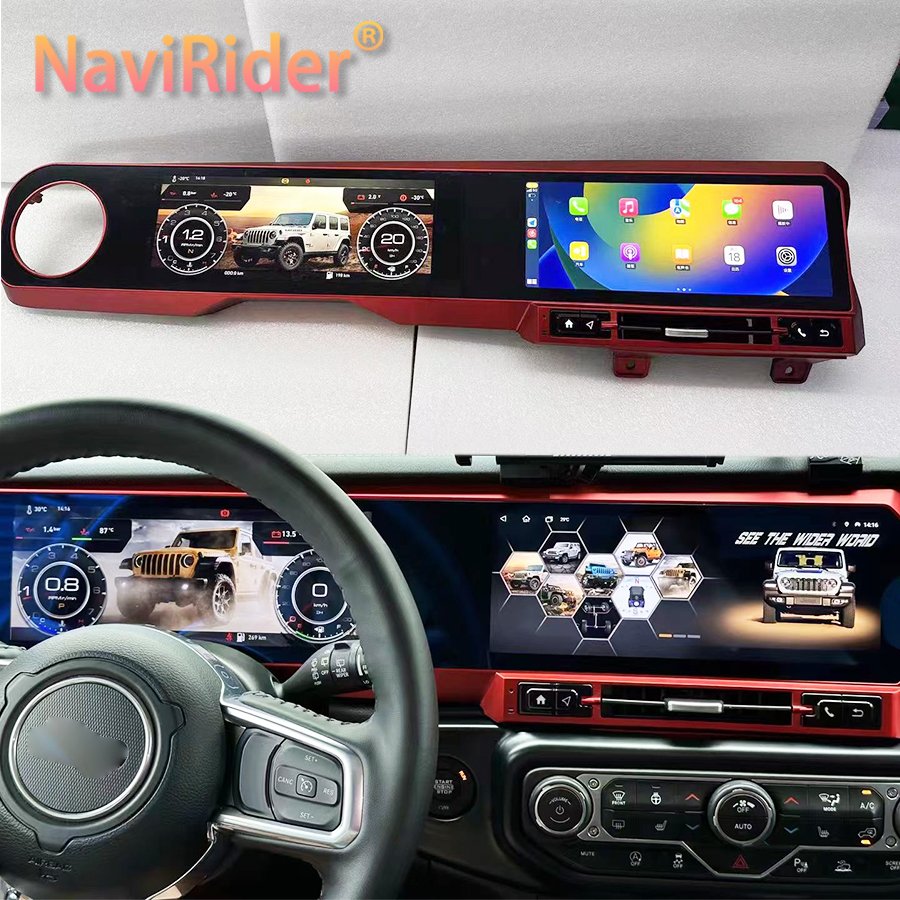 12.3+12.3inch Carplay Car Radio For JEEP WRANGLER 2018-2022 LCD Android Dual Touch Screen Multimedia Player GPS Navi Stereo 4G
