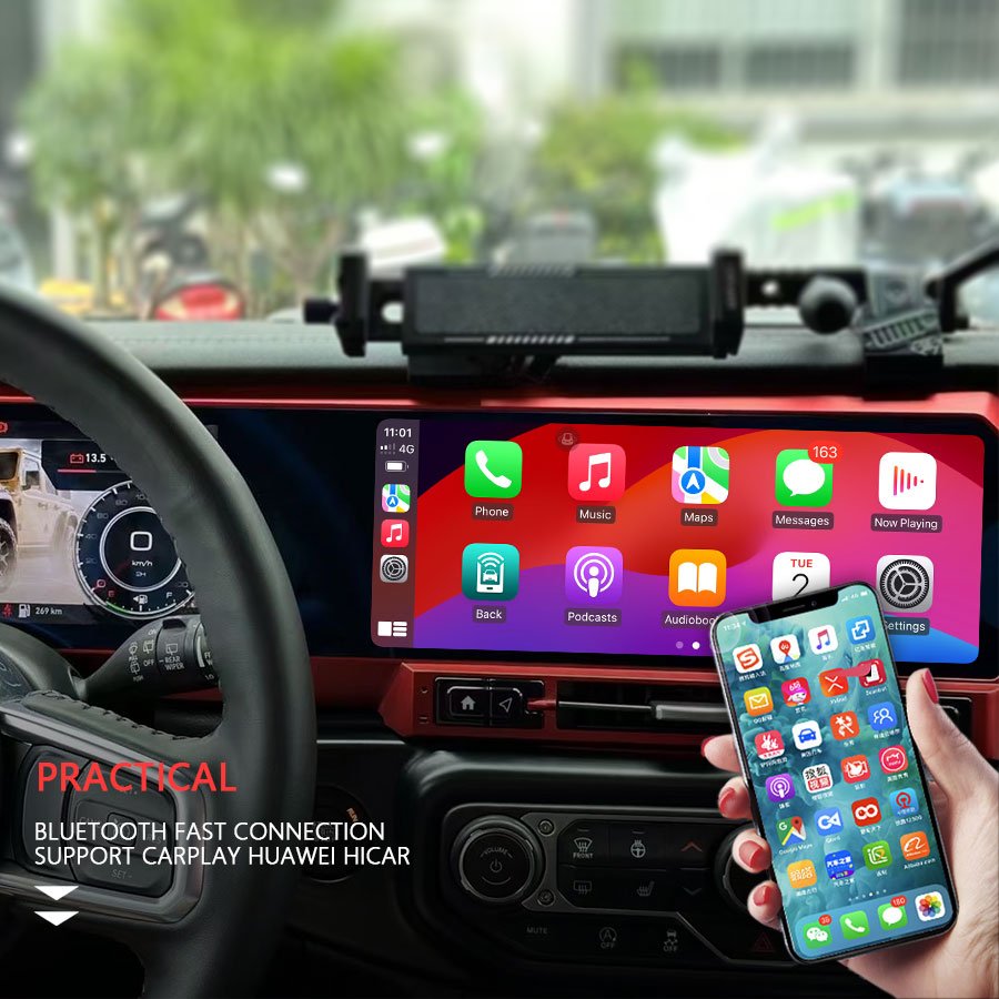 12.3+12.3inch Carplay Car Radio For JEEP WRANGLER 2018-2022 LCD Android Dual Touch Screen Multimedia Player GPS Navi Stereo 4G