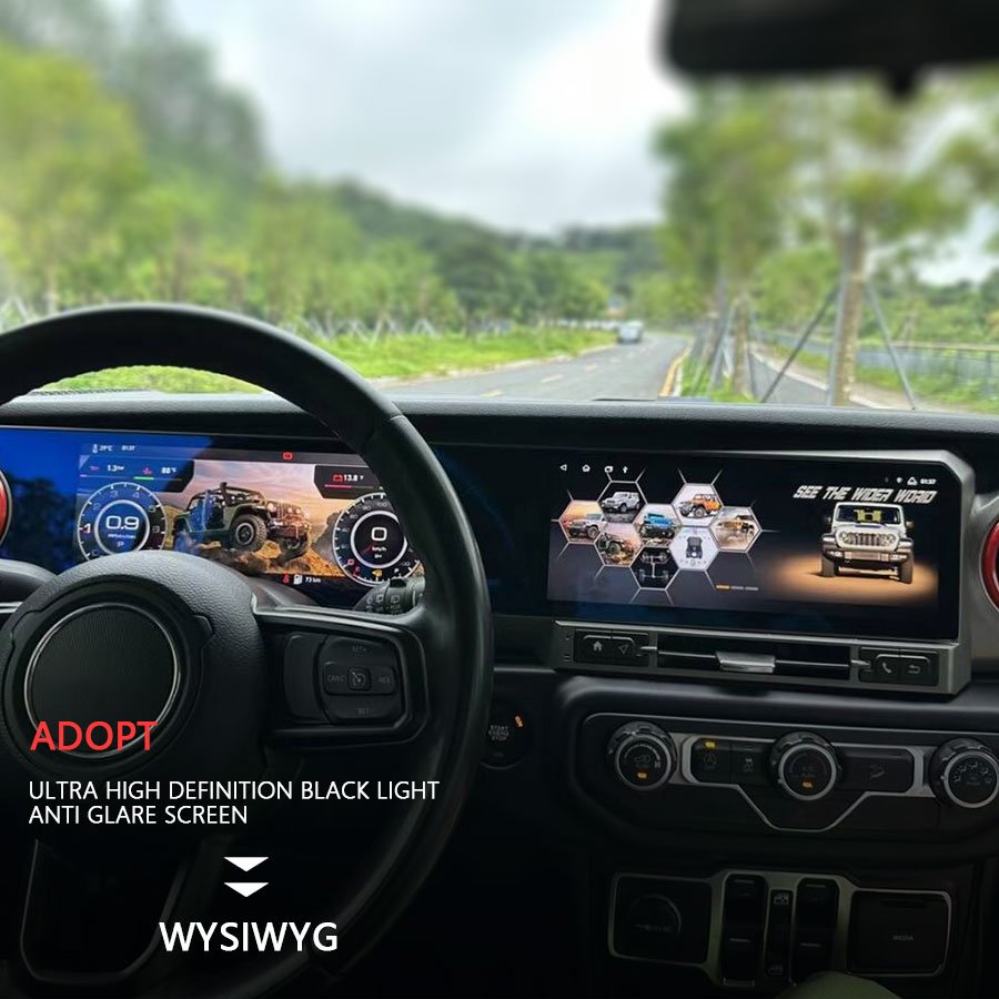 12.3+12.3inch Carplay Car Radio For JEEP WRANGLER 2018-2022 LCD Android Dual Touch Screen Multimedia Player GPS Navi Stereo 4G