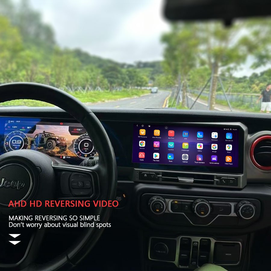 12.3+12.3inch Carplay Car Radio For JEEP WRANGLER 2018-2022 LCD Android Dual Touch Screen Multimedia Player GPS Navi Stereo 4G